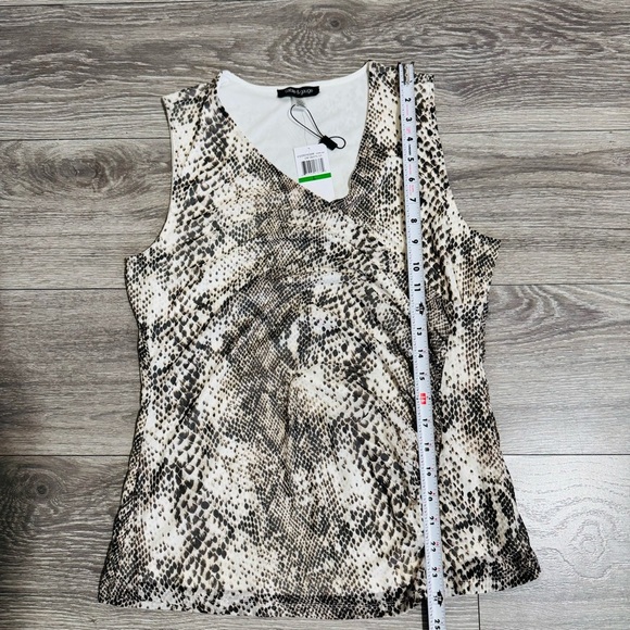 Cable & Gauge Women Snake Print Sleeveless Stretchy V-Neck Party Top Size Large - Picture 11 of 14